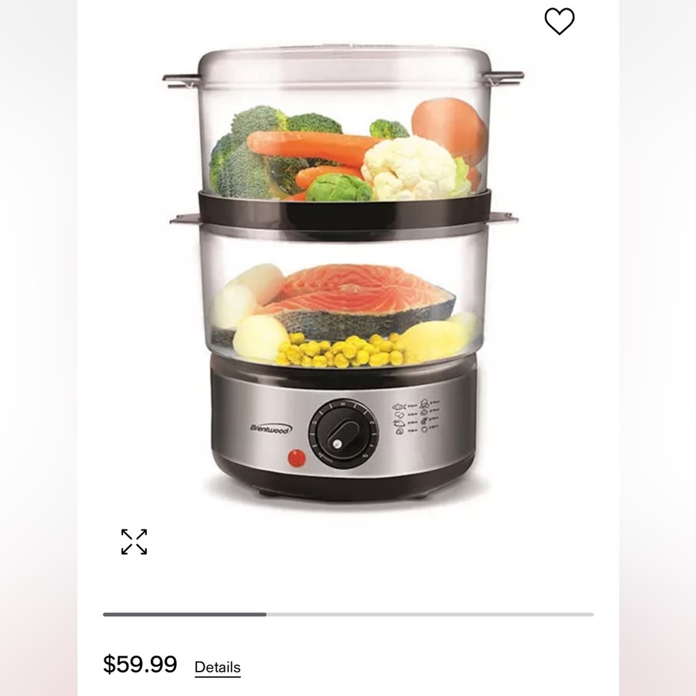 Brentwood 2 Tier BPA Free Electric Steamer